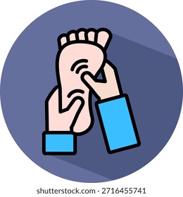 Ícone de massagem do pé - Ilustração isométrica de vetor