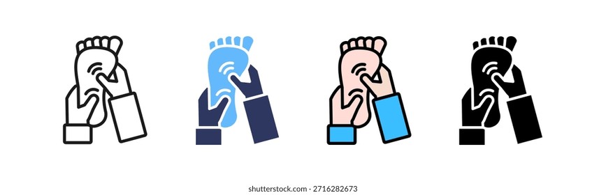 Fußmassage Symbol Mehrere Vektorgrafik