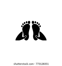 foot massage icon. Spa icon. Element relaxation and rest icon on white background