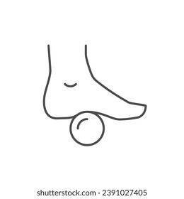 Foot massage line outline icon