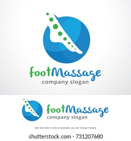 Foot Massage Logo Template Design Vector, Emblem, Design Concept, Creative Symbol, Icon