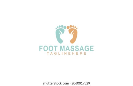 Foot massage logo vector illustration