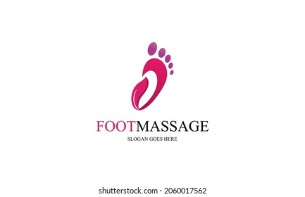 Fußmassage-Logo, Vektorgrafik