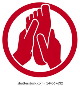 Foot Massage Symbol (icon) 