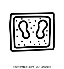 icono simple del doodle del vector de la línea del pie