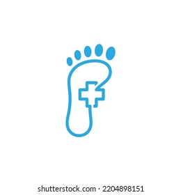 Foot Medical logo design template vector illustration