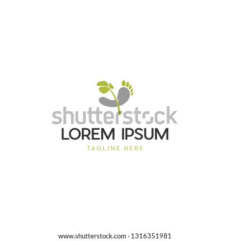 Foot Nature Vector Logo Design