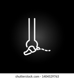 Foot, organ neon icon. Elements of human organ set. Simple icon for websites, web design, mobile app, info graphics