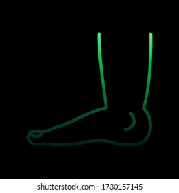 Foot, organ nolan icon. Simple thin line, outline vector of Human organ icons for ui and ux, website or mobile application