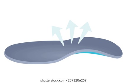 Foot orthopedic insole. vector illustration