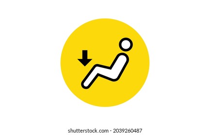 foot outlet car interior symbol simple black line web icon vector illustration. Editable stroke. 48x48 Pixel Perfect.