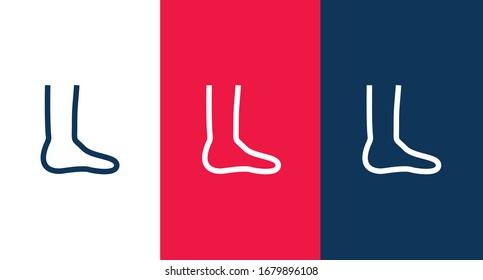 Foot outline icon illustration isolated vector sign symbol