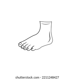 foot outline icon vector file.