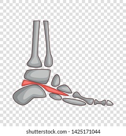 Foot pain icon. Cartoon illustration of foot pain vector icon for web