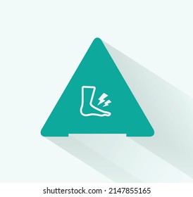 Foot pain icon isolated background