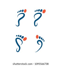 Foot palm icon template vector