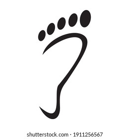 Foot palm icon template vector