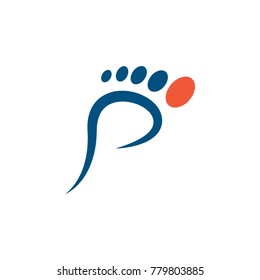 Foot palm icon template vector