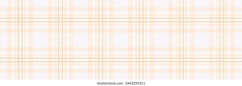 Foot plaid check vector, tape fabric background tartan. Indoor seamless texture pattern textile in white and antique white color.