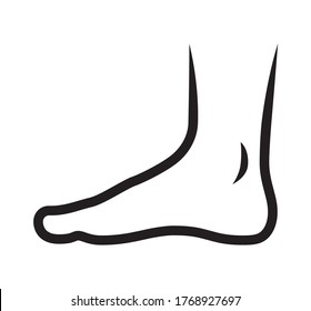 Foot or podiatry profession line art vector icon for apps and websites