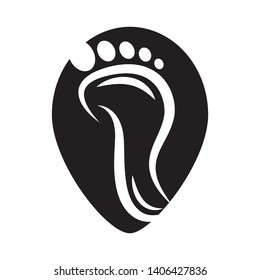 Foot Point Logo Template Design Vector. Design Concept. Creative Symbol. Icon foot point.