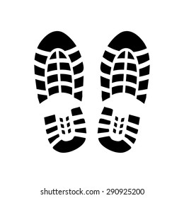 Footprints Human Shoes Shoe Sole Footsteps Stock Vector (Royalty Free ...