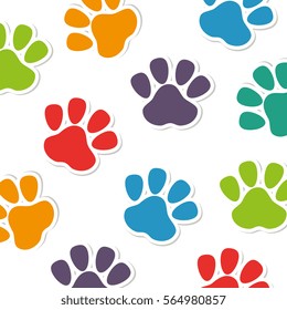 foot print animal pattern