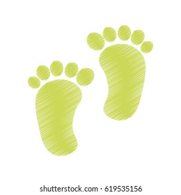 foot print baby isolated icon