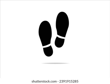  foot print deign vector Tracking track footprints human shoes shoe sole funny feet footsteps paws people silhouette follow vector hiking route steps sign foot Walks Walking banner health 