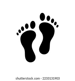 foot print flat style vector icon