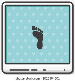 Foot print flat vector icon. Footstep illustration.