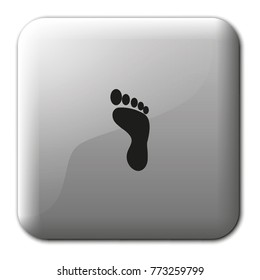 Foot print flat vector icon. Footstep illustration.