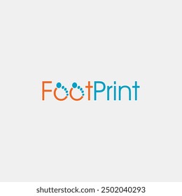 Foot print, foot, footstep, foot leg fully editable vector logo template