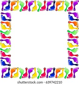 Foot Print Frame Stock Vector (Royalty Free) 639742210 | Shutterstock