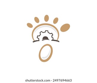 Logo-Design-Vorlage für Fußabdruckgeräte