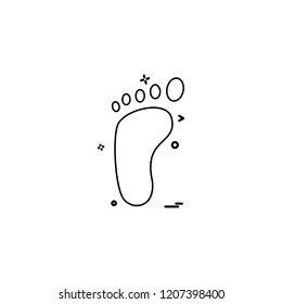 Foot print icon design vector 