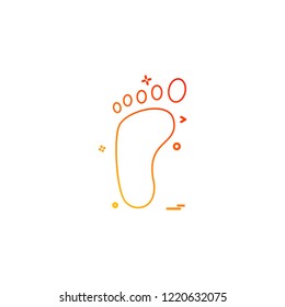 Foot print icon design vector 