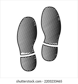 Foot Print Icon Design Vector Art Illustration