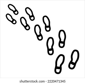 Foot Print Icon Design Vector Art Illustration