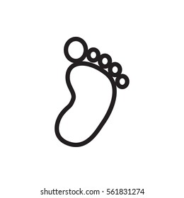 foot print icon illustration isolated vector sign symbol