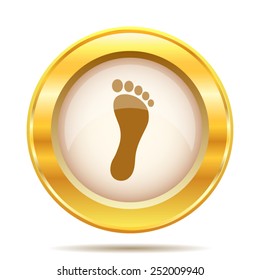 Foot print icon. Internet button on white background. EPS10 vector. 