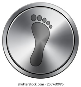 Foot print icon. Internet button on white background. EPS10 Vector. 