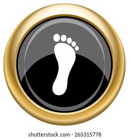 Foot print icon. Internet button on white  background. EPS10 Vector. 