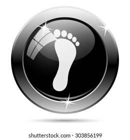 Foot print icon. Internet button on white background. EPS10 vector 