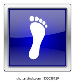 Foot print icon. Internet button on white background. EPS10 vector.
