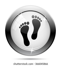 Foot print icon. Internet button on white background. EPS10 vector.
