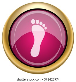 Foot print icon. Internet button on white background. EPS10 vector.
