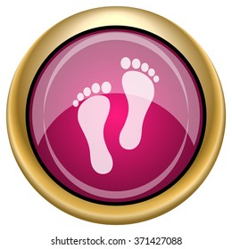 Foot print icon. Internet button on white background. EPS10 vector.
