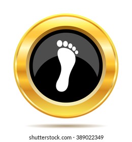 Foot print icon. Internet button on white background. EPS10 vector.