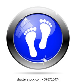 Foot print icon. Internet button on white background. EPS10 vector
